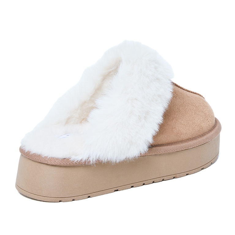 Platform slippers "Cosy Slip In Platform" Dk Beige